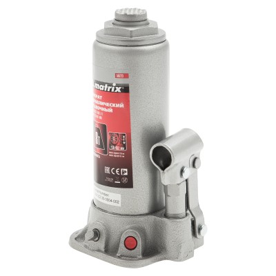 Домкрат гидравлический бутылочный, 8 т, высота подъема 230-457 мм Matrix Master, ( 50723 )