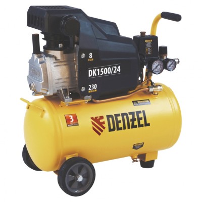 Компрессор воздушный DK1500/24, Х-PRO 1,5 кВт, 230 л/мин, 24 л Denzel, ( 58063 )