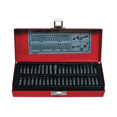 KING TONY Набор вставок (бит) 1/4", PH, PZ, Hex, Torx, Slotted, 42 предмета ( 1042CQ )