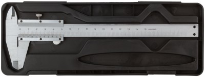 Штангенциркуль металлический нержавеющий 150 мм/ 0,02 мм ( пластиковый кейс ) ( 19844 )