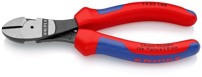 Кусачки боковые особой мощности фосфатированные, черного цвета 160 мм, KNIPEX,  ( KN-7402160 )