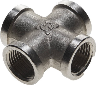 Крестовина GENERAL FITTINGS никелированная латунь, г/г/г/г, 1/2",  ( 51048-1/2 )