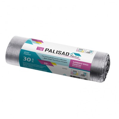 Пакеты для мусора 30 л x 30 шт. серые, Home Palisad ( 927035 )
