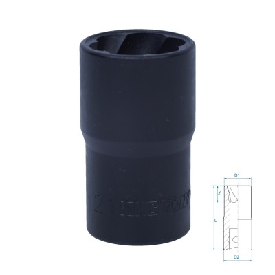 KING TONY Головка для поврежденного крепежа 1/2", 21 мм ( 9TD403-21M )