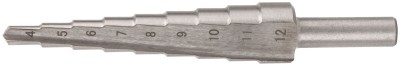 Сверло ступенчатое HSS ( Р6М5 ) по металлу, 9 ступеней, 4-12 мм ( 36394 )