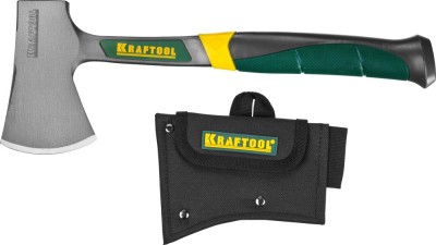 Топорик KRAFTOOL туристический цельнокованый с трехкомпонентной рукояткой, в чехле, 0,6 кг,  ( 20645-06 )