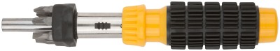 Отвертка реверсивная, 6 CrV бит, желтая ручка с антискользящей накладкой ( 56295 )
