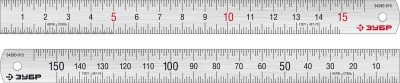 ЗУБР Про-15, длина 0,15 м, Усиленная нержавеющая линейка (34280-015)
