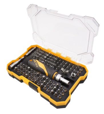 TOLSEN Набор вставок (бит) 1/4", PH, PZ, Hex, Torx, Slotted, 105 предметов ( TT20188 )