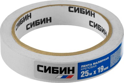 Малярная лента, креповая, 19мм х 25м, CИБИН,  ( 12111-19_z01 )
