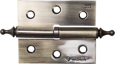 Петля дверная разъемная ЗУБР "ЭКСПЕРТ", 1 подшипник, цвет ст. латунь (AB), правая, с крепежом, 75х63х2,5мм,2шт,  ( 37605-075-5R )