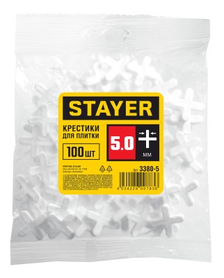 STAYER 5мм крестики для плитки, 100шт,  ( 3380-5 )