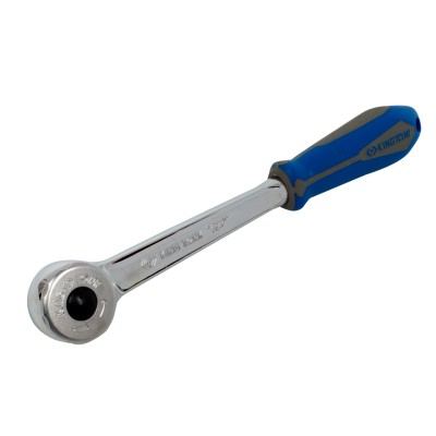 KING TONY Трещотка 1/2", 262 мм, 72 зубца, дисковый механизм, с кнопкой ( 4756-10G )