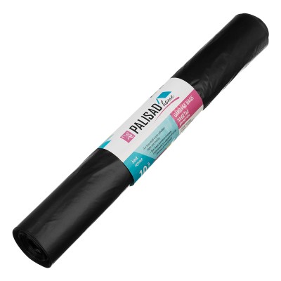 Пакеты для мусора 200 л x 10 шт., ПВД особопрочные черные, длинный ролик, Home Palisad ( 927295 )