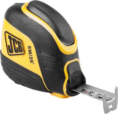Рулетка JCB, автостоп, двусторонняя шкала, двухкомпонентный корпус, 8м ,  ( JMS004 )