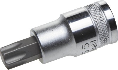 Торцовая бита-головка KRAFTOOL "INDUSTRIE QUALITAT", материал S2, TORX, сатинированная, 1/2", Т55  ,  ( 27905-55_z01 )