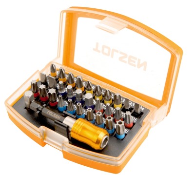 TOLSEN Набор вставок (бит) 1/4", PH, PZ, Hex, Torx, Slotted, 32 предмета ( TT20370 )