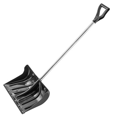 Лопата для уборки снега пластиковая, 500x330x1315 мм, алюминиевый черенок, Россия, Сибртех ( 61633 )