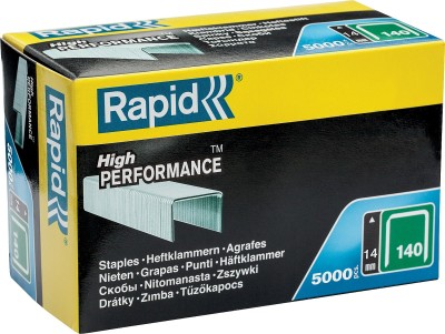 RAPID 14 мм плоские скобы,  профессиональные тип  140 (G / 11 / 57), 5000 шт, супертвердые ( 11915611 )