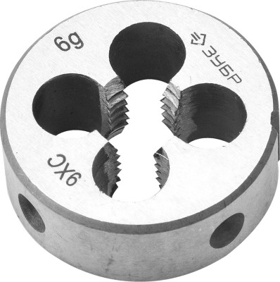 Плашка ЗУБР "МАСТЕР" круглая ручная для нарезания метрической резьбы, мелкий шаг, М5 x 0,5,  ( 4-28022-05-0.5 )