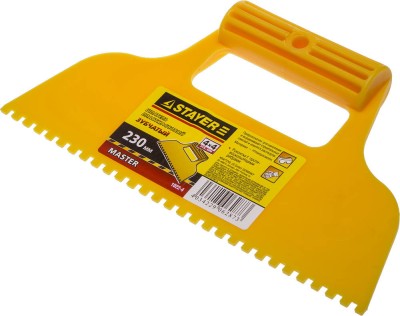 Шпатель STAYER, пластмассовый, зубчатый 4х4мм, 230мм  ,  ( 1022-4 )