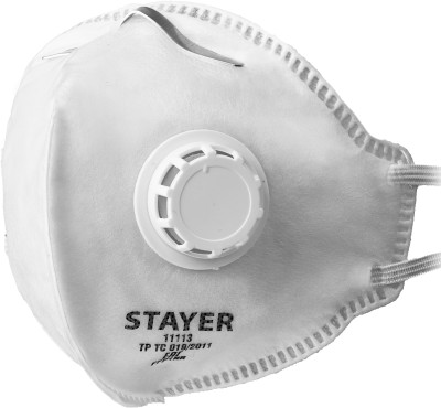 Плоская полумаска фильтрующая STAYER FV-80 FFP1 с клапаном ( 11113_z01 )