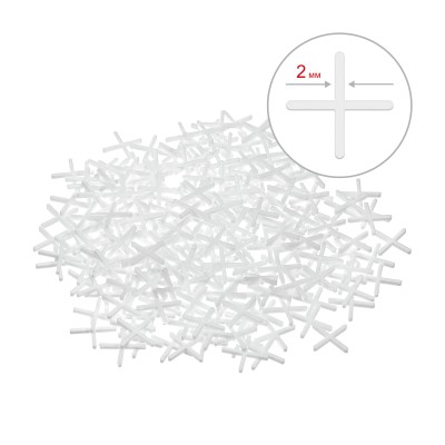 ЗУБР 2мм крестики для плитки, 200шт,  ( 33811-2 )