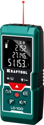 Дальномер "LD-100" лазерный, дальность 5см - 100м, точность 1,5 мм, KRAFTOOL,  ( 34765 )