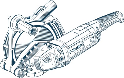 ЗУБР d 180 мм, 2200 Вт, 45 мм, штроборез (бороздодел), Профессионал (ЗШ-П45-2200 ПТ)
