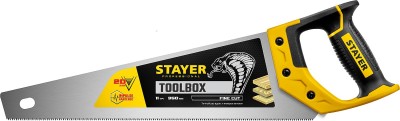 Ножовка многоцелевая (пила) "Cobra TOOLBOX" 350 мм, 11 TPI, мелкий прямой закаленный зуб, точный рез, STAYER ( 2-15091-45_z01 )
