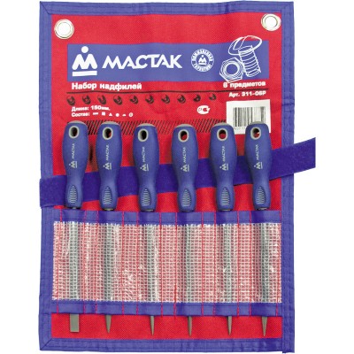 МАСТАК Набор надфилей, 6 предметов ( 311-06P )