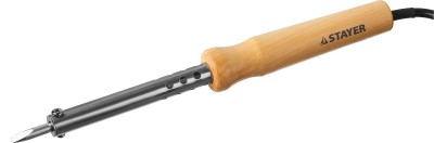 Паяльник с деревянной рукояткой и долговечным жалом, STAYER "MASTER" MAXTerm, 55310-60, 60 Вт, клин,  ( 55310-60 )