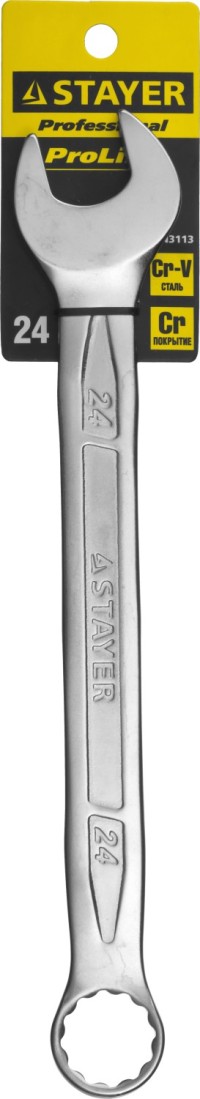 Комбинированный гаечный ключ 24 мм, STAYER,  ( 27081-24 )