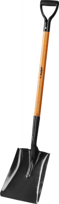 Лопата "Профи-10" совковая, деревянный черенок, с рукояткой, ЗУБР Профессионал ( 39363_z02 )