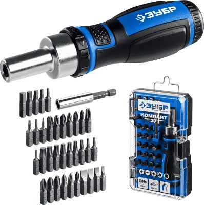 ЗУБР Компакт-37 набор: реверсивная отвертка с насадками 37 шт ( 25164-H37_z01 )