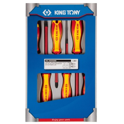 KING TONY Набор отверток, диэлектрические, 6 предметов ( 30606MR )
