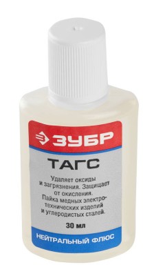 Флюс ЗУБР ТАГС, пластиковый флакон, 30мл ,  ( 55479-030 )