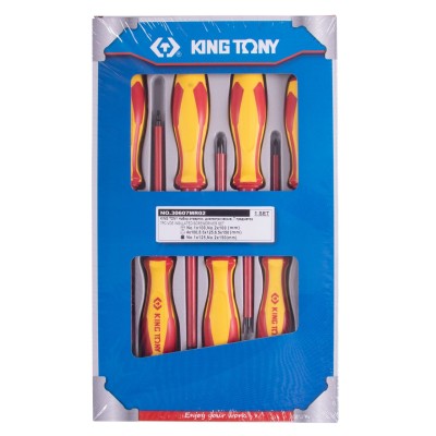 KING TONY Набор отверток, диэлектрические, 7 предметов ( 30607MR02 )