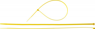 Кабельные стяжки желтые КС-Ж1, 4.8 x 400 мм, 100 шт, нейлоновые, ЗУБР Профессионал,  ( 309050-48-400 )