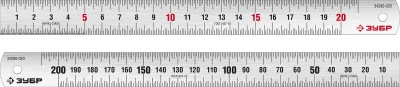ЗУБР Про-20, длина 0,20 м, Усиленная нержавеющая линейка (34280-020)