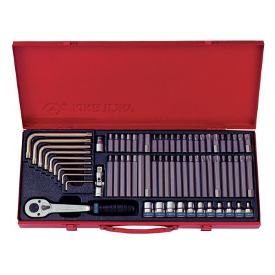 KING TONY Набор вставок (бит) 3/8", Torx, Spline, Hex, 69 предметов ( 5169PR )