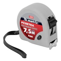 Рулетка Fine, 7,5 м х 25 мм, пластиковый корпус Matrix, ( 31018 )