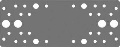 Крепежная пластина 200x80 x 2мм, КП-2.0 ЗУБР, ( 310236-200-80 )
