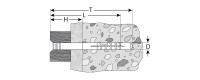 Дюбель-гвоздь полипропиленовый, потайный бортик, 6 x 40 мм, 125 шт, ЗУБР,  ( 4-301345-06-040 )