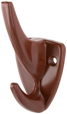 Крючок-вешалка 2-рожковый пластиковый коричневый ( 66847 )