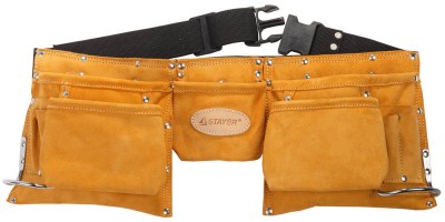 Пояс STAYER PROFESSIONAL для инструментов, кожаный, 11 карманов, 2 скобы,  ( 38520 )