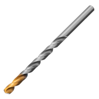 Сверло спиральное по металлу 10 х 184 мм, Р6М5, Golden Tip, удлиненное Denzel ( 718263 )