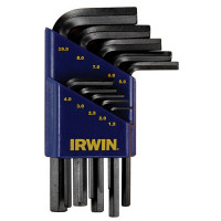 Ключи шестигранные набор  L короткие 10 шт 1,5-10 мм с держателем, IRWIN, ( Т10755-10504808 )