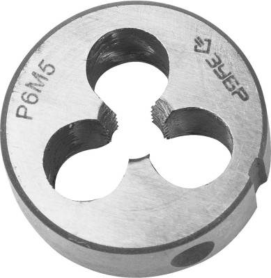 Плашка ЗУБР "ЭКСПЕРТ" круглая машинно-ручная для нарезания метрической резьбы, М5 x 0,8,  ( 4-28023-05-0.8 )