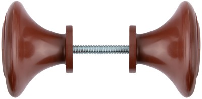 Ручка-кнопка дверная пластиковая коричневая ( 66837 )